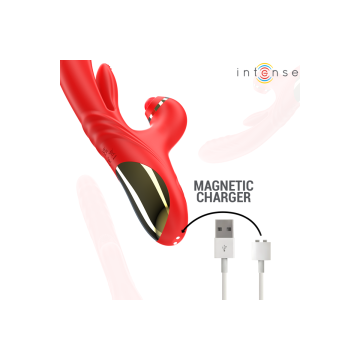 Intense - Rosalia Vibrador Multifunción 3 En 1 Rojo | Vybes.it