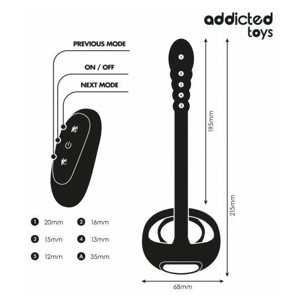ADDICTED TOYS - ANELLO VIBRANTE PER IL PENE CON TELECOMANDO P-SPOT