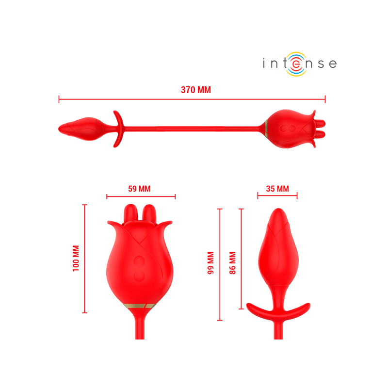 Intense - Melanie Doble Estimulador Clítoris Con Lengua Zigzag |