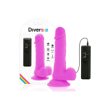 Diversia - Dildo Realístico Flexible Con Vibración Lila 20.5 Cm - O