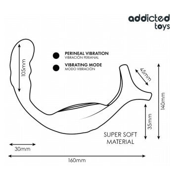 ADDICTED TOYS - ANELLO PER IL PENE PROSTATICO DOPPIO CON TELECOMANDO