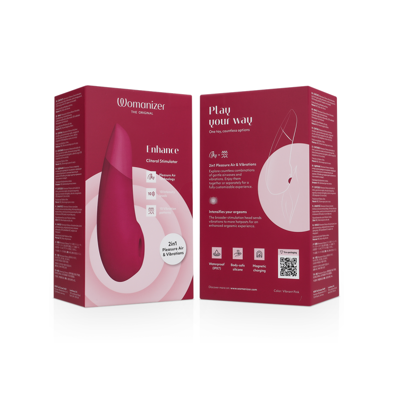 Womanizer - Enhance Estimulador De Clitorís Rosa Vibrante | Vybes.it