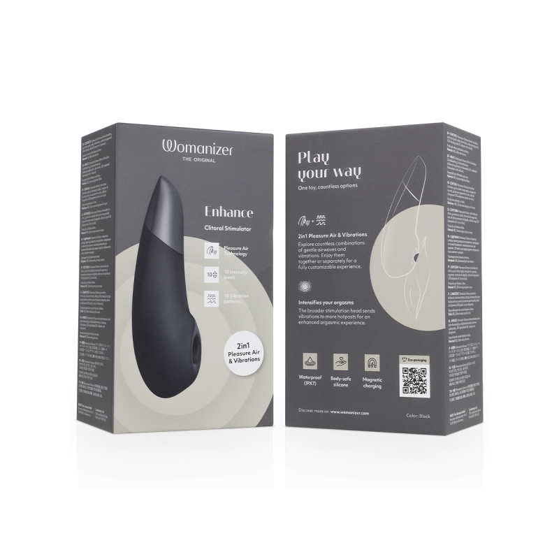 Womanizer - Enhance Estimulador De Clitorís Negro | Vybes.it