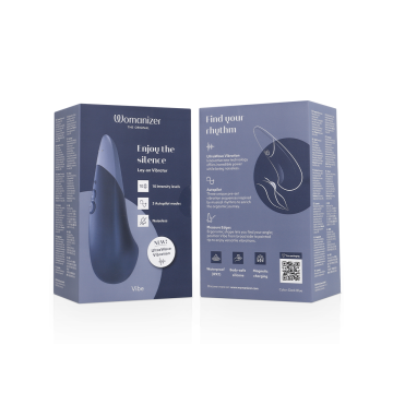 Womanizer - Vibe Lay - On Vibrateur Silencieux Bleu Foncé | Vybes.it