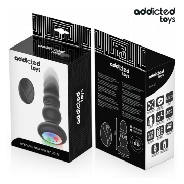 ADDICTED TOYS - PLUG ANAL ROTATIF ET VIBRANT, TÉLÉCOMMANDE AVEC LUMIÈRE LED