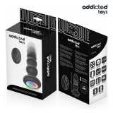 ADDICTED TOYS - PLUG ANAL ROTATIF ET VIBRANT, TÉLÉCOMMANDE AVEC LUMIÈRE LED