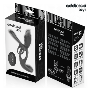 ADDICTED TOYS - ANNEAU DOUBLE PÉNIS AVEC STIMULATEUR CLITORIAL
