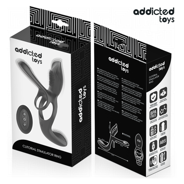ADDICTED TOYS - ANNEAU DOUBLE PÉNIS AVEC STIMULATEUR CLITORIAL