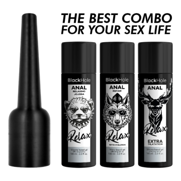 BLACK HOLE - APLICADOR DE LUBRICANTE ANAL TALLA L 100 ML