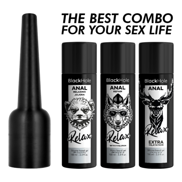 BLACK HOLE - APLICADOR DE LUBRICANTE ANAL TALLA L 100 ML