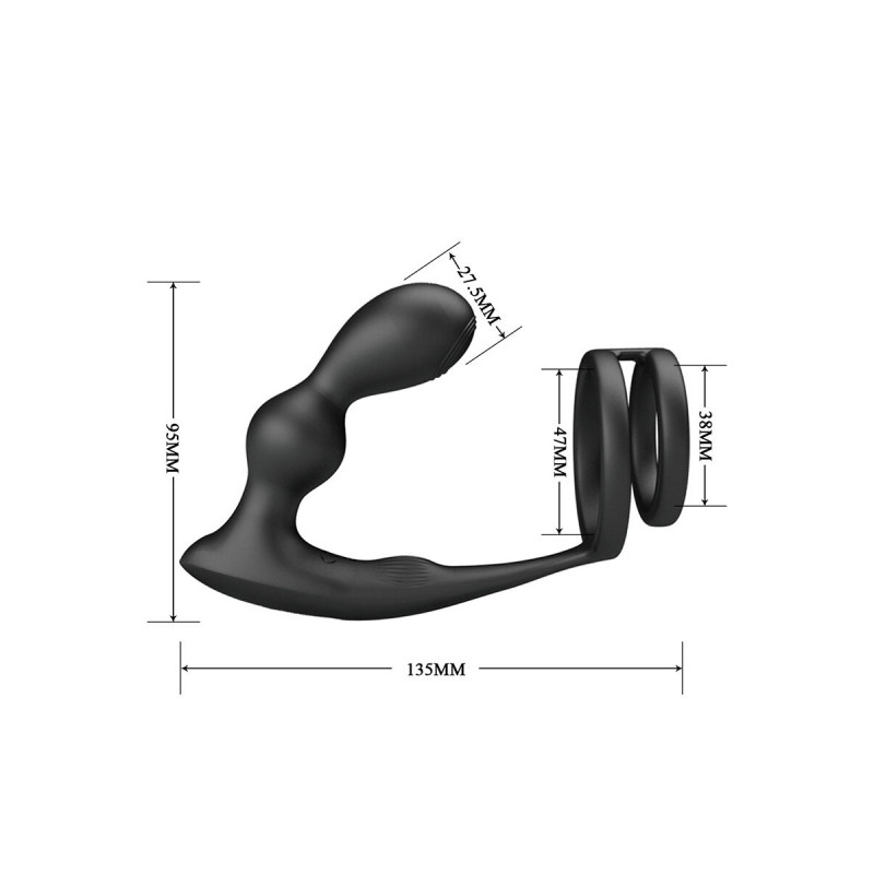 Mr Play - Plug Anal Vibrant Avec Anneau Pénis Et Télécommande |