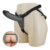 PRETTY LOVE - LONDON UNIVERSAL HARNESS MIT SILIKON-STRAP-ON-DILDO SCHWARZ 16,8 CM