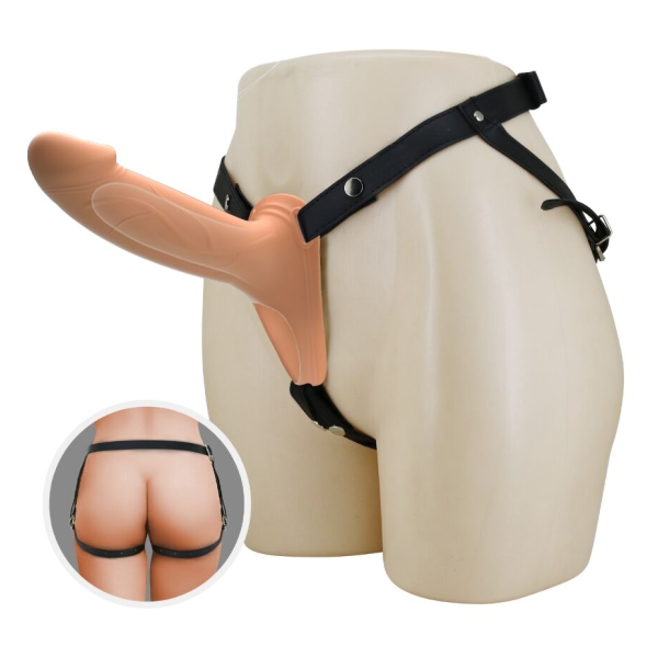 PRETTY LOVE - LANDON HARNESS BRIEFS HARDON UNIVERSEL AVEC GODEMICHET EN SILICONE CREUX DE 16,8 CM COULEUR