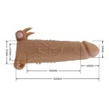 PRETTY LOVE - QUILLON FUNDA PARA PENE CON ESTIMULADOR DE CLÍTORIS Y VIBRACIÓN
