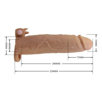 PRETTY LOVE - XERXES FUNDA PARA PENE CON ESTIMULADOR DE CLÍTORIS Y VIBRACIÓN