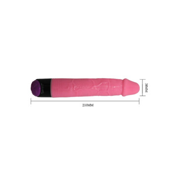 Baile - Colorful Sex Vibrador Realístico Rosa 23 Cm | Vybes.it