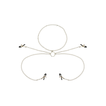 Ohmama Fetish 4 Pinces À Tétons Avec Collier Chaîne | Vybes.it
