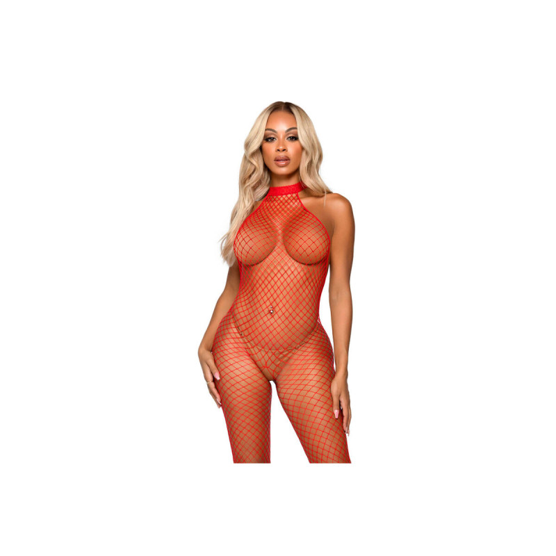 LEG AVENUE - LE FRIVOLE BODYSTOCKING - COL RACER TAILLE UNIQUE ROUGE…