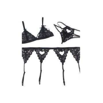 Subblime - Set Dreiteiliges Set Bh+ Strumpfgürtel + String L/Xl |