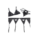 Subblime - Set Dreiteiliges Set Bh+ Strumpfgürtel + String L/Xl |