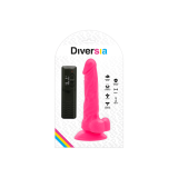 DIVERSIA - DILDO VIBRANT FLEXIBLE ROSE 18 CM -O- 4 CM - Godes ceinture