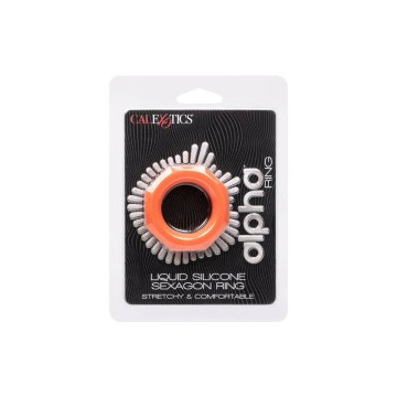 CALEXOTICS - BAGUE ALPHA SEXAGON ORANGE - Cockrings sans vibration