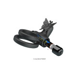 Pretty Love - Doble Anillo Vibrador Con Estimulador Negro | Vybes.it