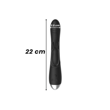 Black&Silver - Dj. Stimulateur De Lapin Rechargeable En Silicone
