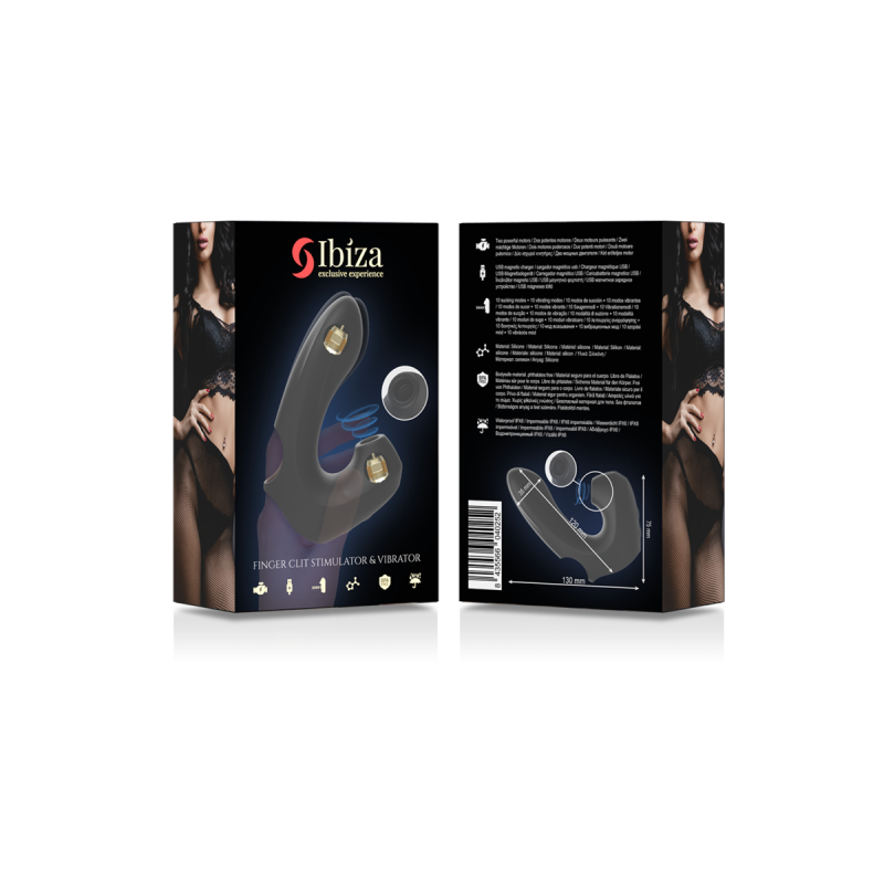 IBIZA - POWERFUL VIBRATING AND CLITORIS SUCTION THIMBLE - IBIZA TECHN…