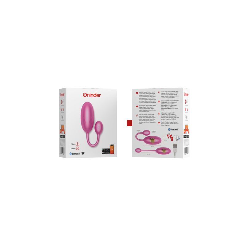 Oninder - Oeuf Vibrant Tokyo Rose 7,5 X 3,2 Cm Application Gratuite