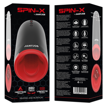 JAMYJOB - SPIN-X MASTURBADOR CON ROTACIÓN Y FUNCIÓN CALOR
