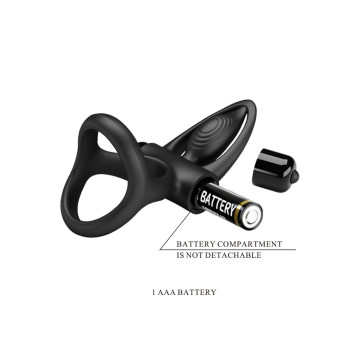 Pretty Love - Anillo Vibrador 10 Vibraciones Silicona Negro |
