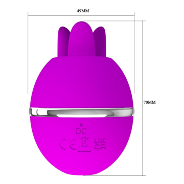 PRETTY LOVE - GEMINI BALL VIBRADOR DE SILICONA REDONDO MORADO