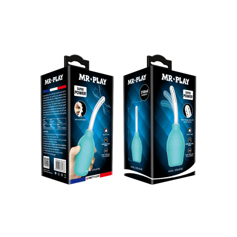 Mr Play - Pera Anal Ducha De Goma Azul | Vybes.it