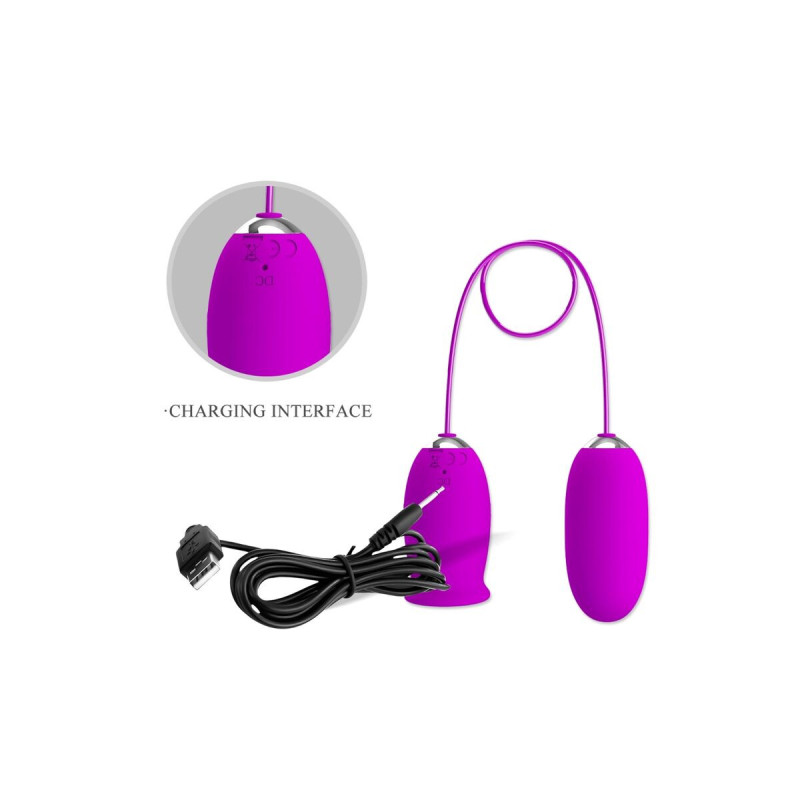 Pretty Love - Daisy Huevo Dual Vibrador Recargable Morado | Vybes.it