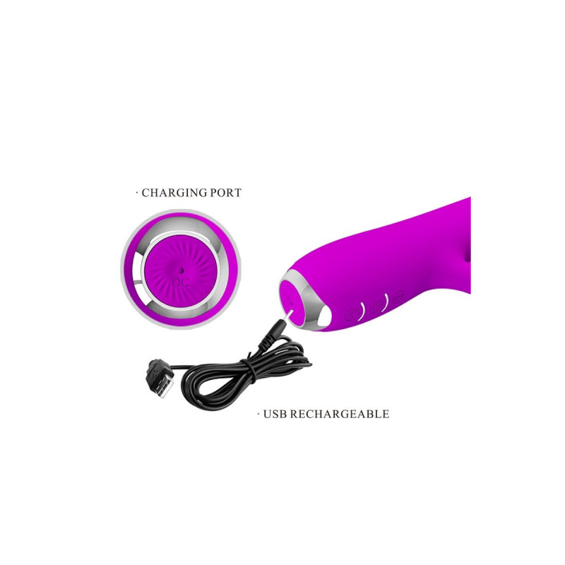 Pretty Love - Rachel Vibrador Recargable Con Succionador Morado |