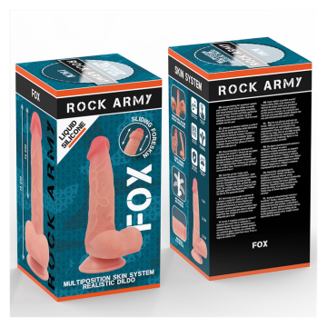 ROCKARMY - FOX DILDO REALISTA DDUAL DENSITY LIQUID SILICONE 19 CM -O- 3.2 CM