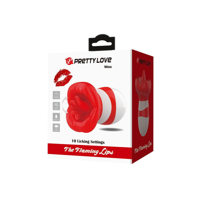 Pretty Love - Mina Estimulador Lengua Rojo Claro | Vybes.it