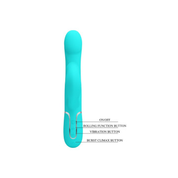 Pretty Love - Vibrador Rabbit Perlas Verde Agua | Vybes.it