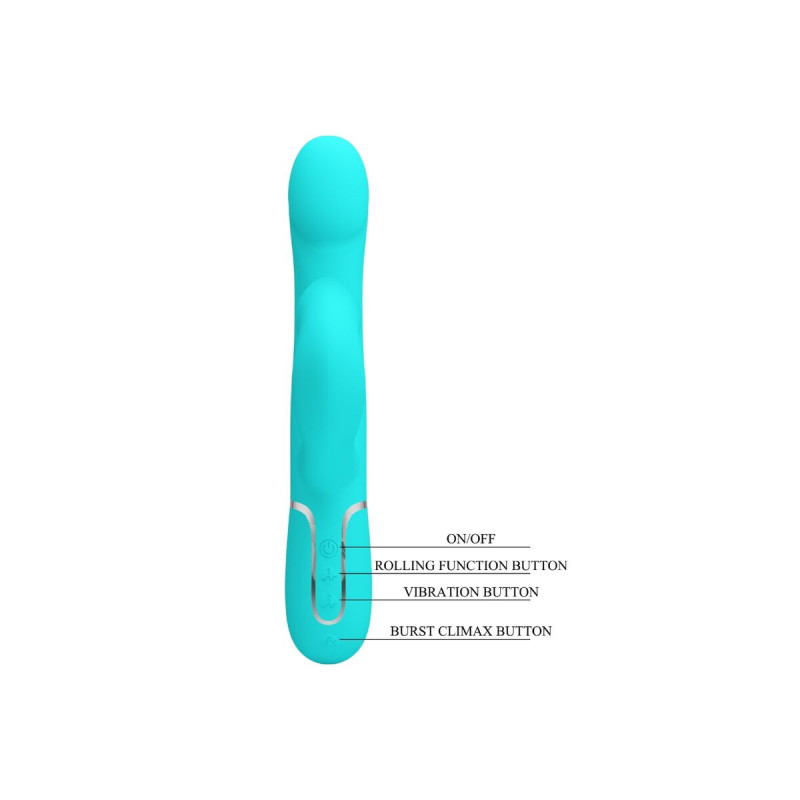 Pretty Love - Vibrador Rabbit Perlas Verde Agua | Vybes.it