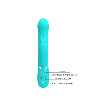 Pretty Love - Coale Rabbit Vibrator Perlen Aquagrün | Vybes.it