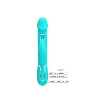 Pretty Love - Kampas Vibrador Rabbit 3 En 1 Multifunción Con Lengua