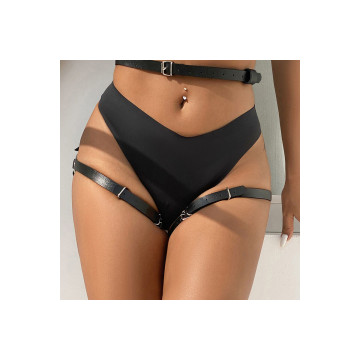 Subblime - Leder Taille Und Bein Harness Schwarz Eine Grösse |