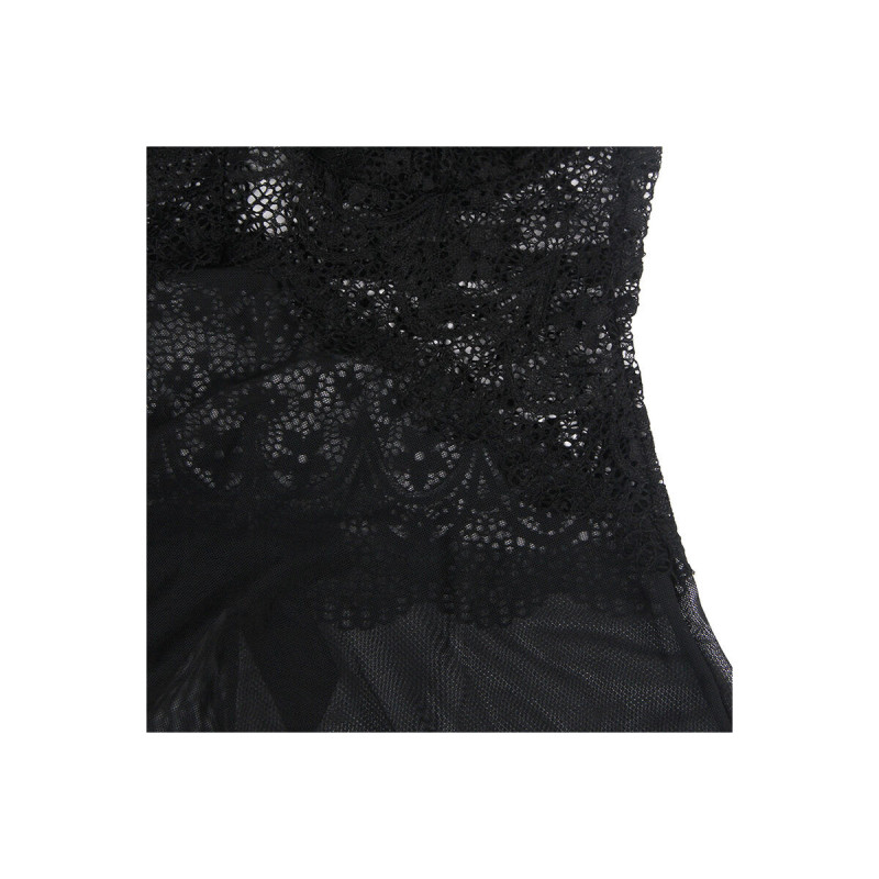 Subblime - Babydoll - Tüllstoff Mit Spitze Und Blumendetail Schwarz