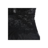 Subblime - Babydoll Tela De Tul Detalle Encaje Y Flor Negro S/M |