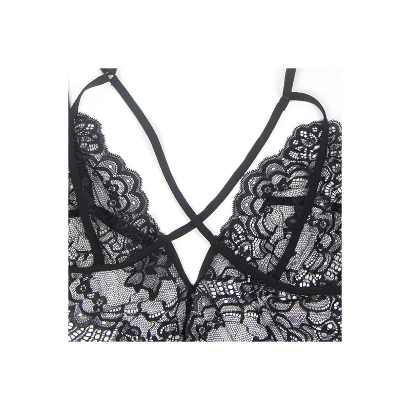 Subblime - Disfraz Policia Body Encaje Negro S/M | Vybes.it