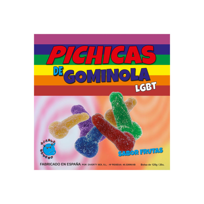PRIDE - FRUITS DE PÉNIS GUMMY AVEC SUCRE LGBT - Friandises drôles