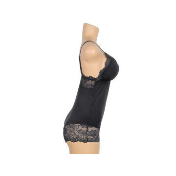 Subblime - Teddy Detalle Encaje Floral Negro S/M | Vybes.it