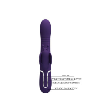 Pretty Love - Vibrador Rabbit Multifunción 4 En 1 Mariposa Morado |