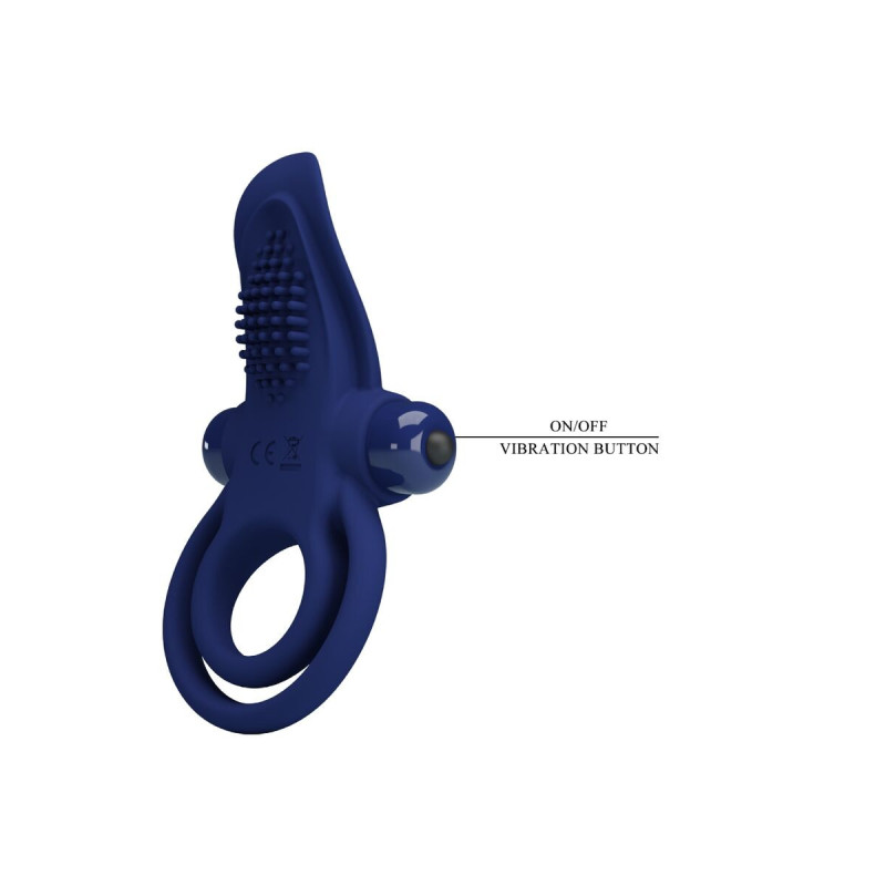 Pretty Love - Bronson Doble Anillo Con Vibración Azul | Vybes.it